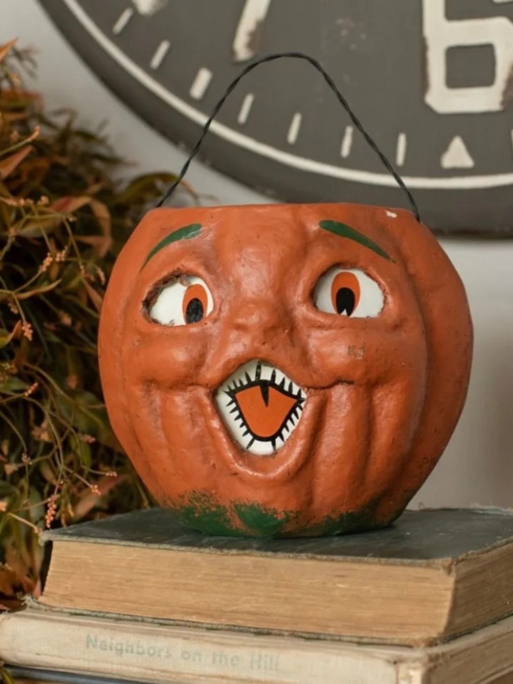 New 5" ORANGE VINTAGE INSPIRED JACK O LANTERN CHOIR BOY PUMPKIN